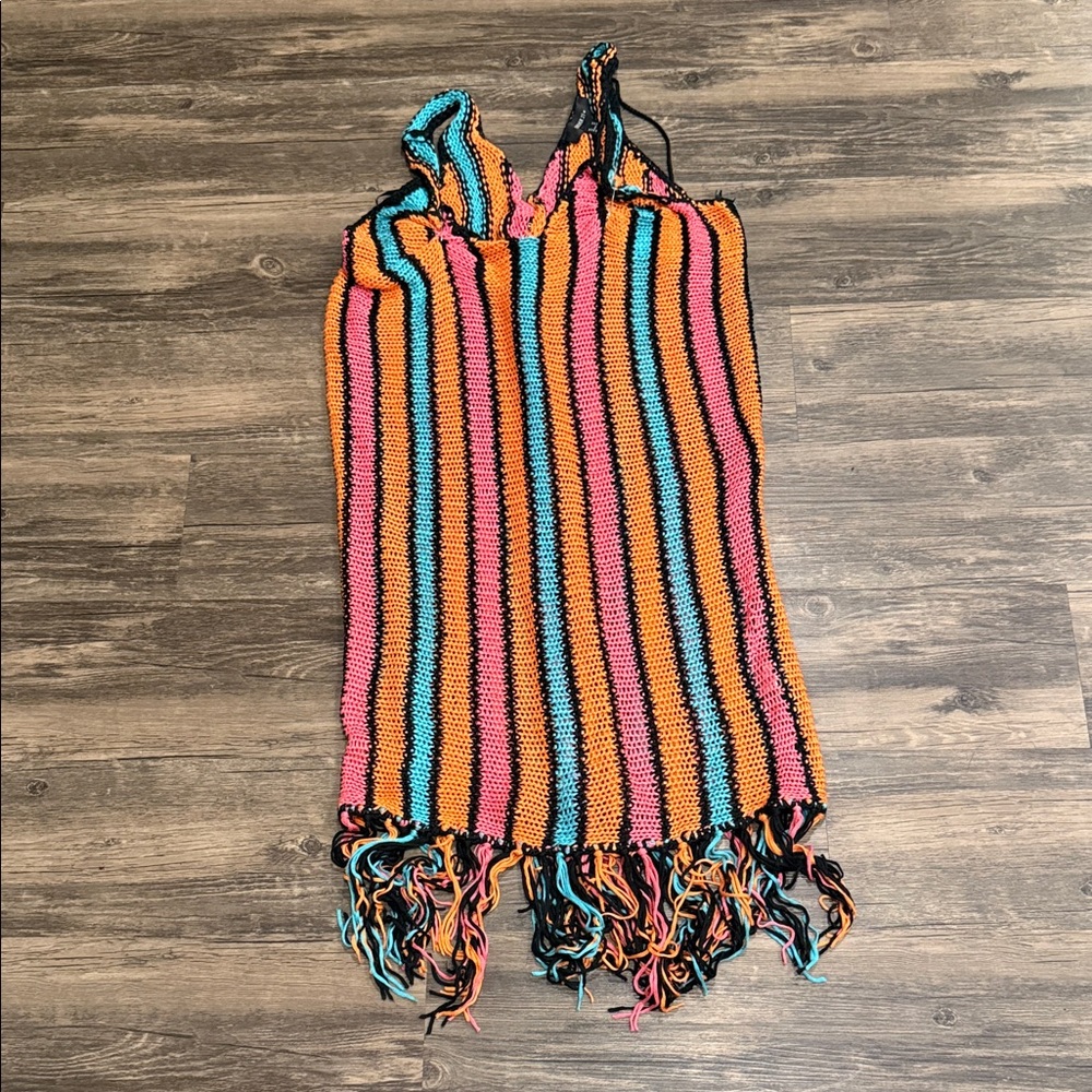 Multicolor Striped Knit Dress